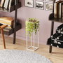 Aberto Design Maceta Decorativa GED-023-C Blanco y Dorado